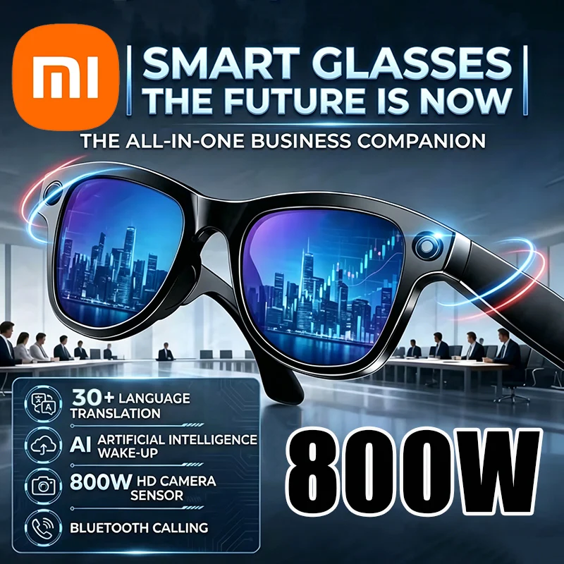 Xiaomi 800W Pixel Shooting With AI Translation Shoot Anytime Camera Glasses Voice 4K HD Call Heyyan AI Bluetooth Glasses New
Xiaomi 800W Pixel Shooting With AI Translation Shoot Anytime Camera Glasses Voice 4K HD Call Heyyan AI Bluetooth Glasses New