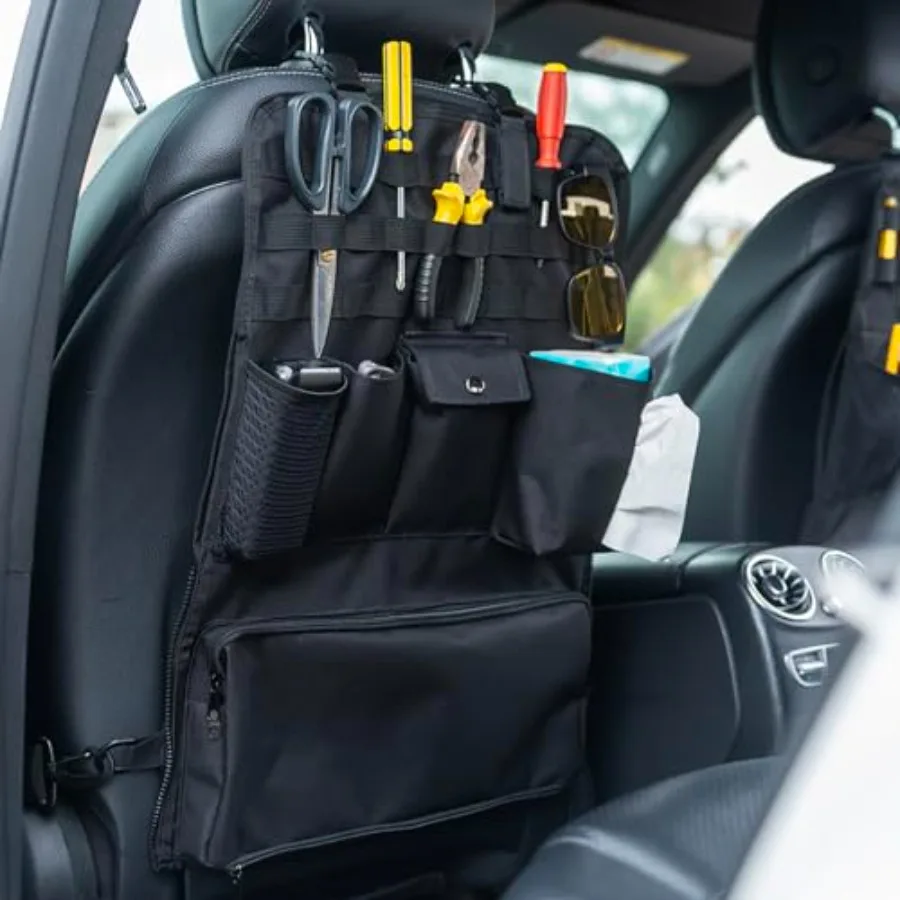 Car Seat Organizer, Multifunctional Tactical Car Seat Back Storage Pocket with Molle Pouch, Universal Fits for SUV, F150, Car T
Car Seat Organizer, Multifunctional Tactical Car Seat Back Storage Pocket with Molle Pouch, Universal Fits for SUV, F150, Car T