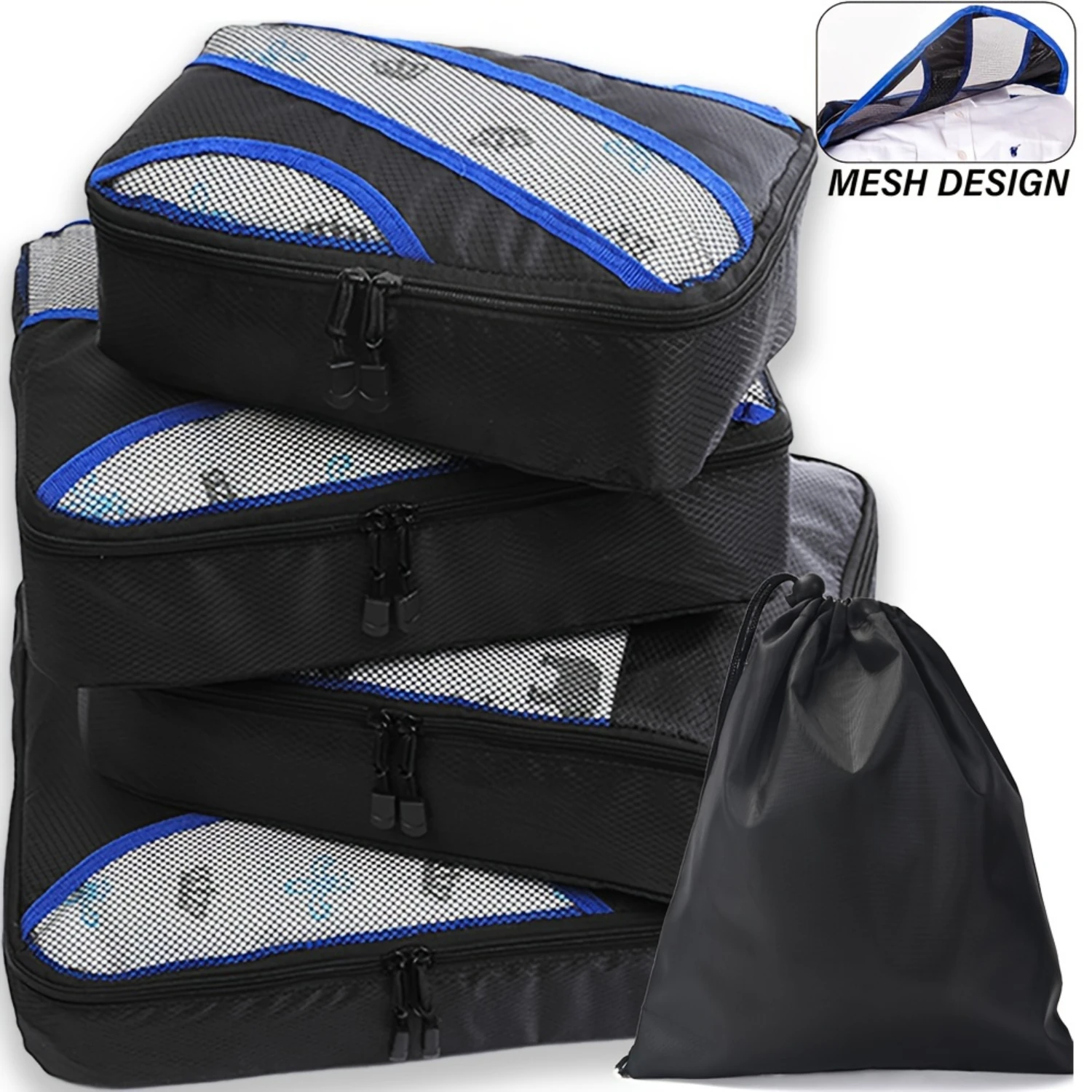 5Pcs Portable Travel Packing Organizer Cubes Set, Large Capacity Clothes Organizer, Travel Luggage Bags Set For Suitcase With Sh
5Pcs Portable Travel Packing Organizer Cubes Set, Large Capacity Clothes Organizer, Travel Luggage Bags Set For Suitcase With Sh