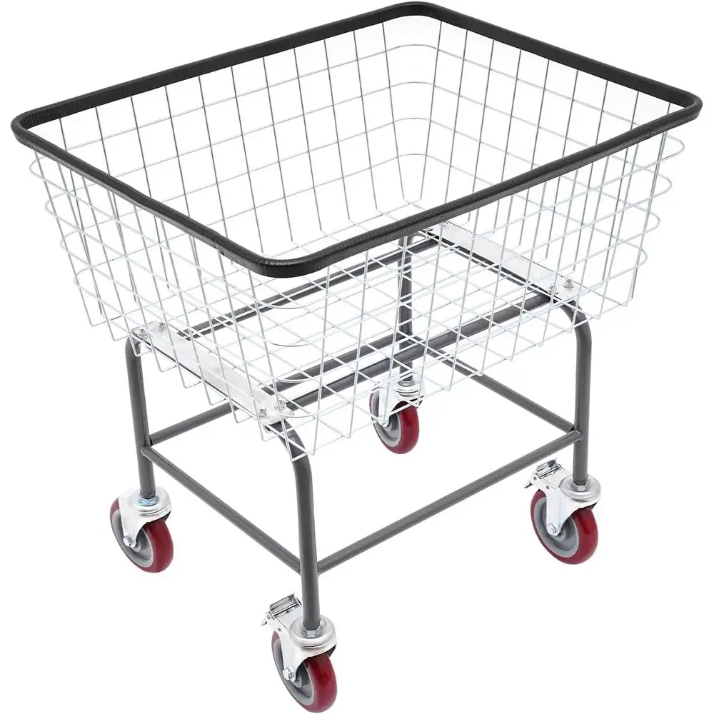 20x15.7x26 Rolling Wire Laundry Cart with 2.5 Bushel Basket and 4 Wheels for Commercial Use
20x15.7x26 Rolling Wire Laundry Cart with 2.5 Bushel Basket and 4 Wheels for Commercial Use