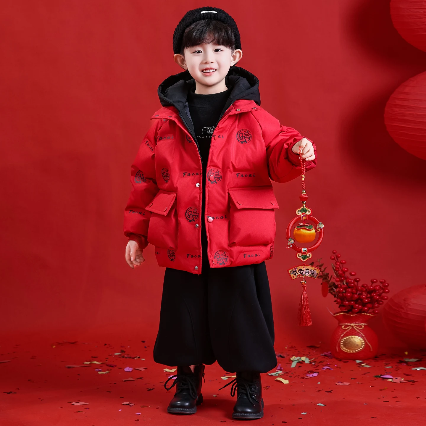 Thiened Red down Jaet for Boys Baby New Year Visit Clothes Winter Outerwear Youth Trendy Korean Sle Warmth And Sle
Thiened Red down Jaet for Boys Baby New Year Visit Clothes Winter Outerwear Youth Trendy Korean Sle Warmth And Sle