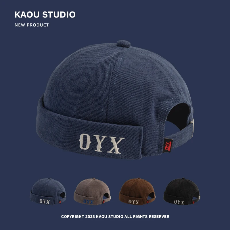 Letter Embroidery Skullcap Women's Street Tide Brand Hat Men's All-Match Street Dance Hip-Hop Yupi No Brim Chinese Landlord Hat
Letter Embroidery Skullcap Women's Street Tide Brand Hat Men's All-Match Street Dance Hip-Hop Yupi No Brim Chinese Landlord Hat