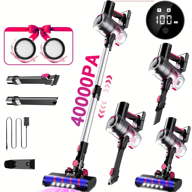 Беспроводной пылесос 40 кПа, сильное всасывание, время работы 60 минут, мощность двойного питания для автомобиля, гаража, уборки дома
Беспроводной пылесос 40 кПа, сильное всасывание, время работы 60 минут, мощность двойного питания для автомобиля, гаража, уборки дома