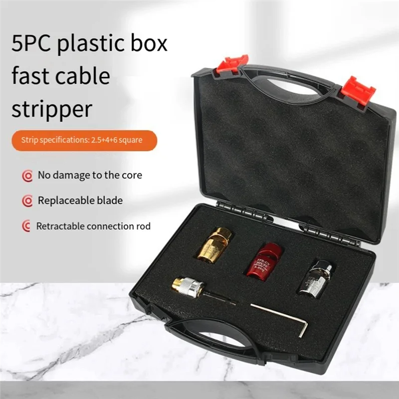 Electric Wire Stripper Metal Cable Peeling And Stripping Machine For Quickly Stripping Wire Use With Hand Electric Drill
Electric Wire Stripper Metal Cable Peeling And Stripping Machine For Quickly Stripping Wire Use With Hand Electric Drill