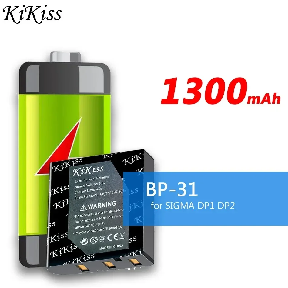 Аккумулятор KiKiss большой емкости BP-31 BP31 1300 мАч для камеры SIGMA DP1 DP1S DP1X DP2 DP2S DP2X Bateria
Аккумулятор KiKiss большой емкости BP-31 BP31 1300 мАч для камеры SIGMA DP1 DP1S DP1X DP2 DP2S DP2X Bateria