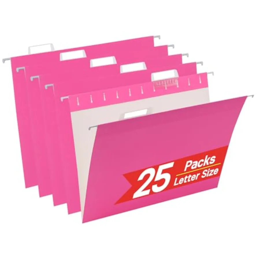 25 Pack Hanging File Folders Letter Size, Reliable Hanging Folders for Filing Cabinet, Reinforced Rods for Smooth Gliding, Incl
25 Pack Hanging File Folders Letter Size, Reliable Hanging Folders for Filing Cabinet, Reinforced Rods for Smooth Gliding, Incl