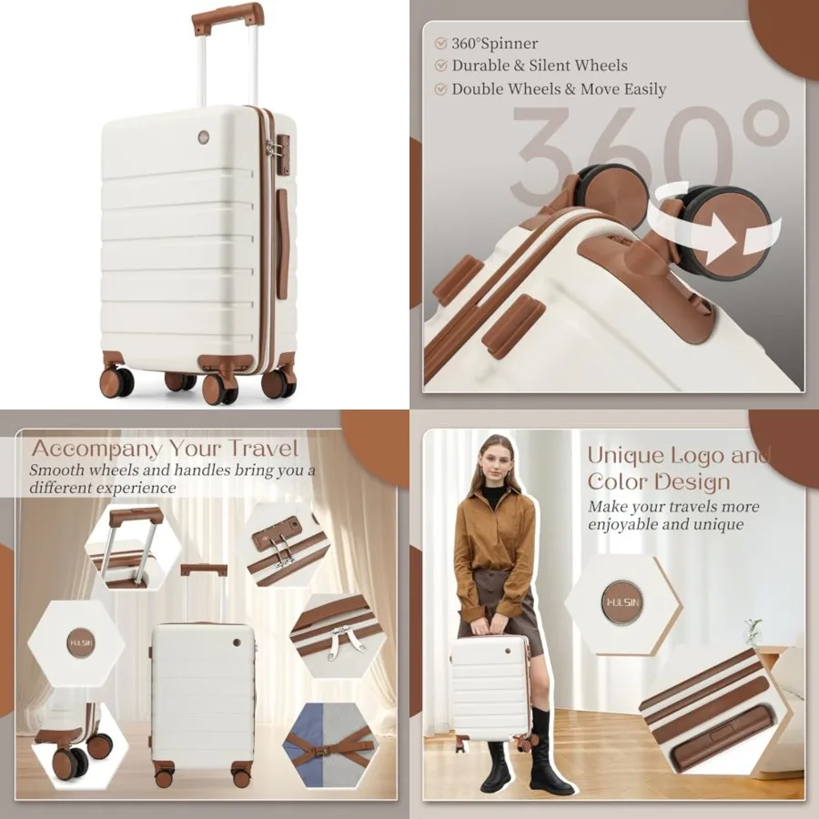 Carry on Luggage Suitcase, 22x14x9 Airline Approved 20 Inch Hardside Carry-on Luggage with Spinner Wheels, Hard Shell Luggage w
Carry on Luggage Suitcase, 22x14x9 Airline Approved 20 Inch Hardside Carry-on Luggage with Spinner Wheels, Hard Shell Luggage w