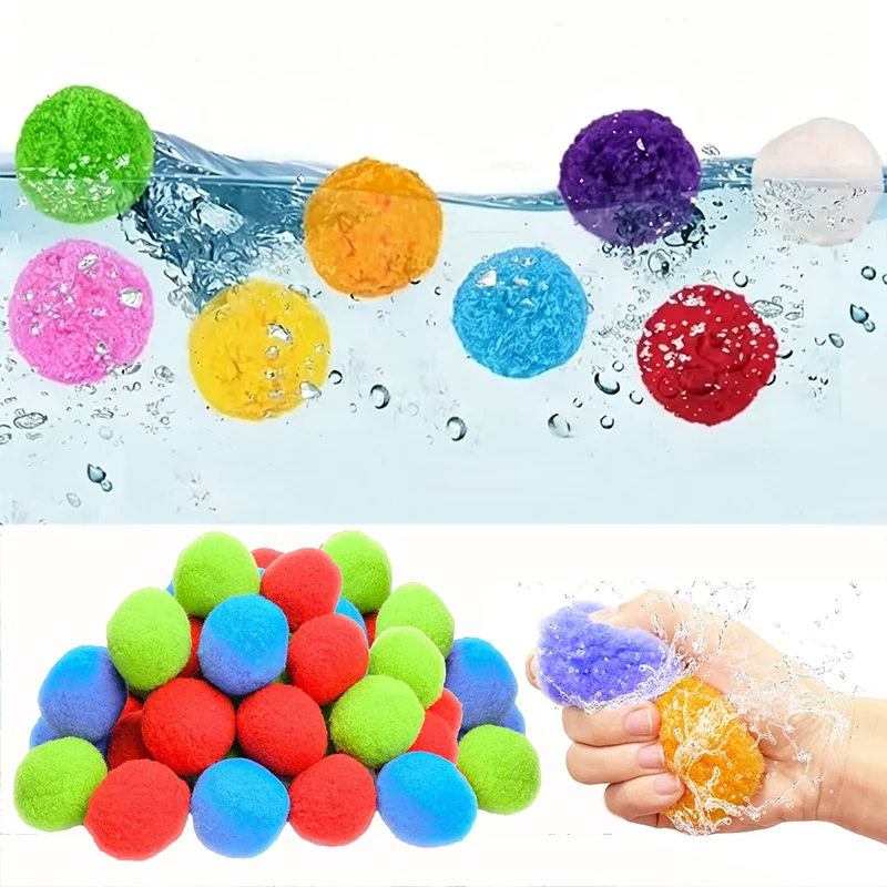 10~60pcs Water Balls Water Play Toys Reusable Fun Water Pom-pom Outdoor Summer Toy Balls for Pool Backyard Children Gift TMZ
10~60pcs Water Balls Water Play Toys Reusable Fun Water Pom-pom Outdoor Summer Toy Balls for Pool Backyard Children Gift TMZ