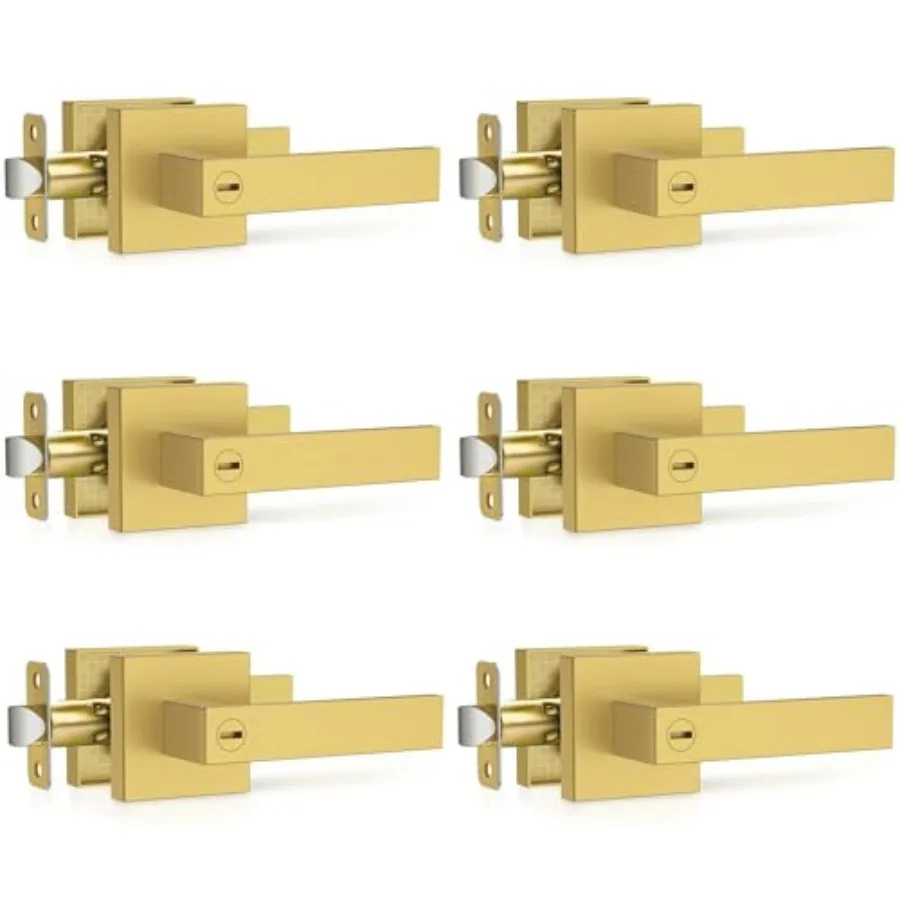 Door Handles, Interior Door Knob Heavy Duty, Flat Square Privacy Door Locks, Keyless Door Leverset for Bedroom and Bathroom
Door Handles, Interior Door Knob Heavy Duty, Flat Square Privacy Door Locks, Keyless Door Leverset for Bedroom and Bathroom