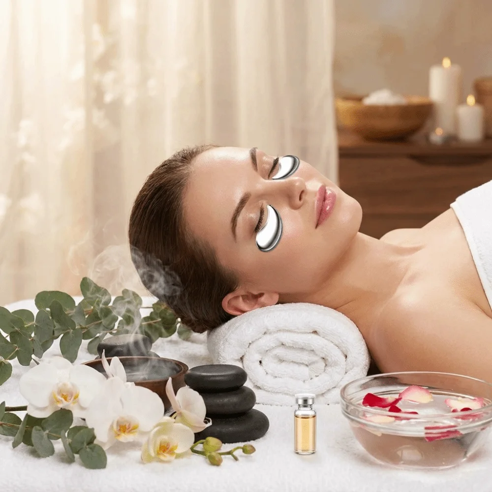Reusable Stainless Steel Eye Mask Mini Cold Hot Compress Under Eye Cooling Pad Durable Portable Moon Shaped Eye Mask
Reusable Stainless Steel Eye Mask Mini Cold Hot Compress Under Eye Cooling Pad Durable Portable Moon Shaped Eye Mask