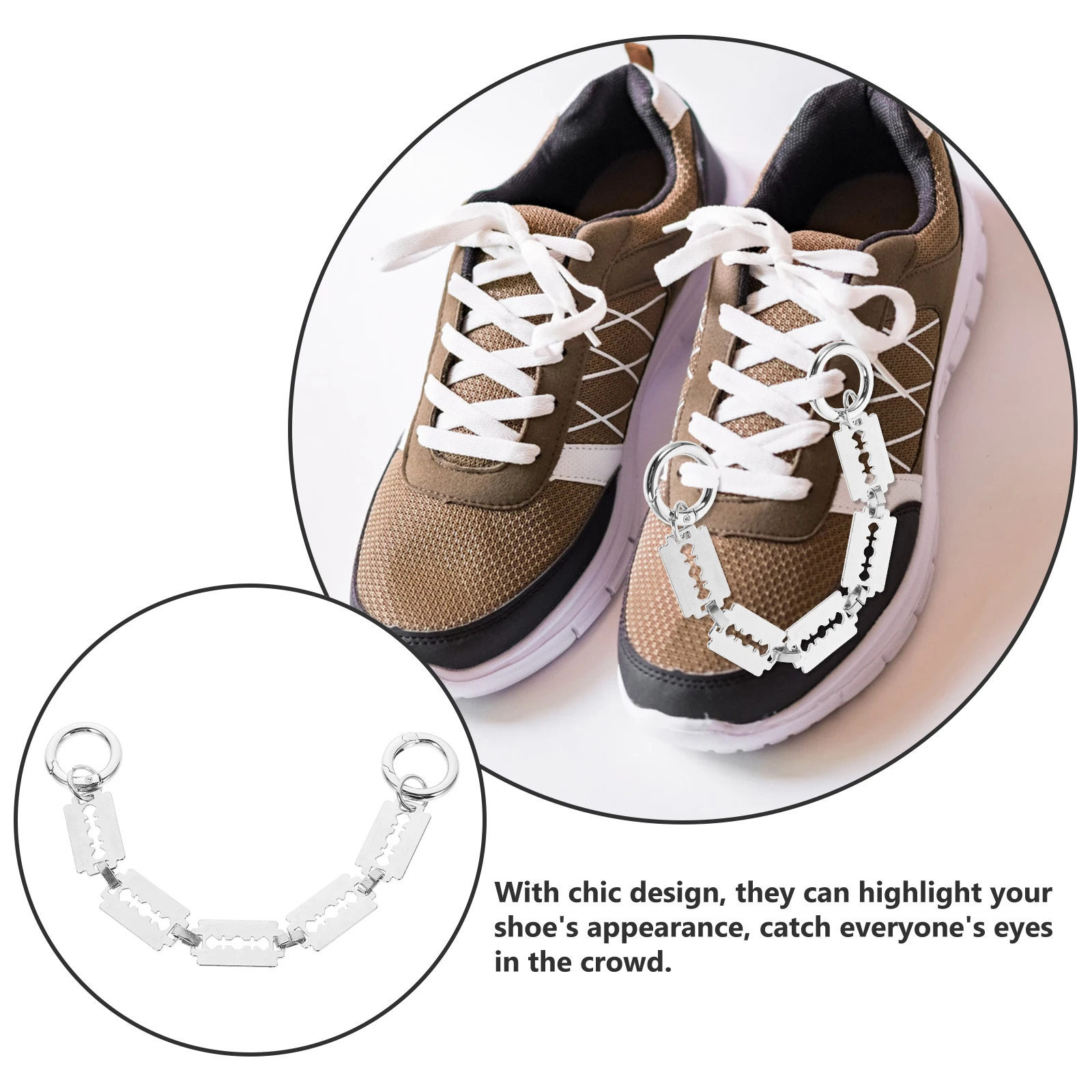 2 Pcs Shoe Chain Punk Style Dark Decorations for Hole Shoes Shoe Charms For Men Durable Alloy Perfect Accessories
2 Pcs Shoe Chain Punk Style Dark Decorations for Hole Shoes Shoe Charms For Men Durable Alloy Perfect Accessories