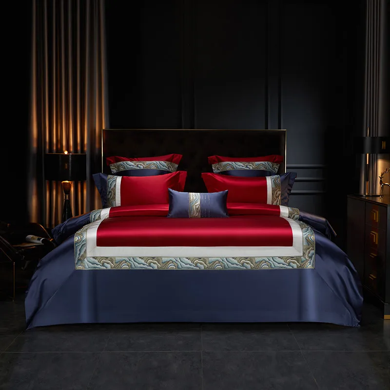 Wine Red Blue Gorgeous Silky Satin Texture Cotton Bedding Set 4/7/8Pcs Duvet cover Bedspread Flat/Fitted Sheet 2 Pillowcases
Wine Red Blue Gorgeous Silky Satin Texture Cotton Bedding Set 4/7/8Pcs Duvet cover Bedspread Flat/Fitted Sheet 2 Pillowcases