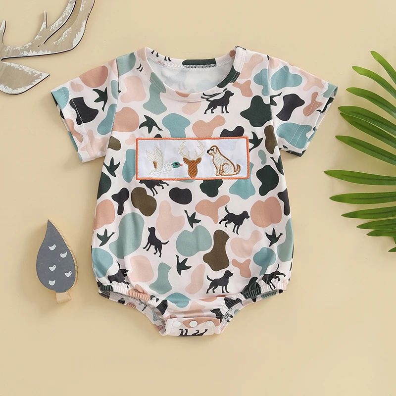 0-18 Months Baby Boys Summer Jumpsuit Casual Dog Camouflage Print Embroidery Short Sleeve Romper for Newborn Cute Clothes
0-18 Months Baby Boys Summer Jumpsuit Casual Dog Camouflage Print Embroidery Short Sleeve Romper for Newborn Cute Clothes