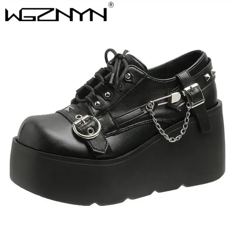 Womens Ankle Boots Fashion Gothic Punk Casual New Rock Female Chunky Shoes Metal Decoration Motorcycle Boots Women Platform Shoe
Womens Ankle Boots Fashion Gothic Punk Casual New Rock Female Chunky Shoes Metal Decoration Motorcycle Boots Women Platform Shoe