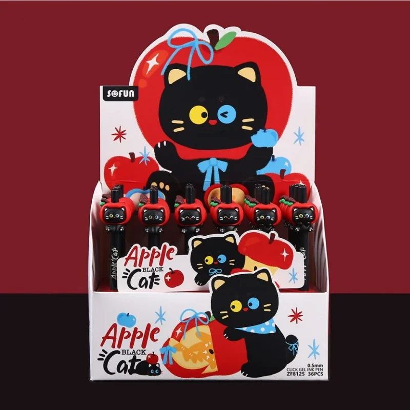 36pcs/lot Kawaii Apple Cat Press Gel Pen Cute 0.5mm Neutral Pen School writing Supplies Promotional Gift
36pcs/lot Kawaii Apple Cat Press Gel Pen Cute 0.5mm Neutral Pen School writing Supplies Promotional Gift