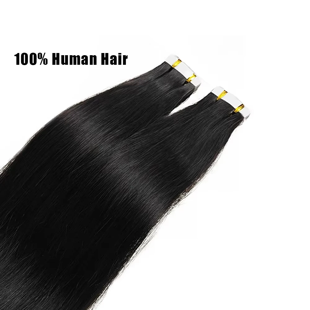 26 Inch Straight Tape In Hair Extensions Brazilian 100% Human Hair Natural Black Adhesive Invisible Glue Replaceable Seamless Tape Ins 20pcs/50g
26 Inch Straight Tape In Hair Extensions Brazilian 100% Human Hair Natural Black Adhesive Invisible Glue Replaceable Seamless Tape Ins 20pcs/50g