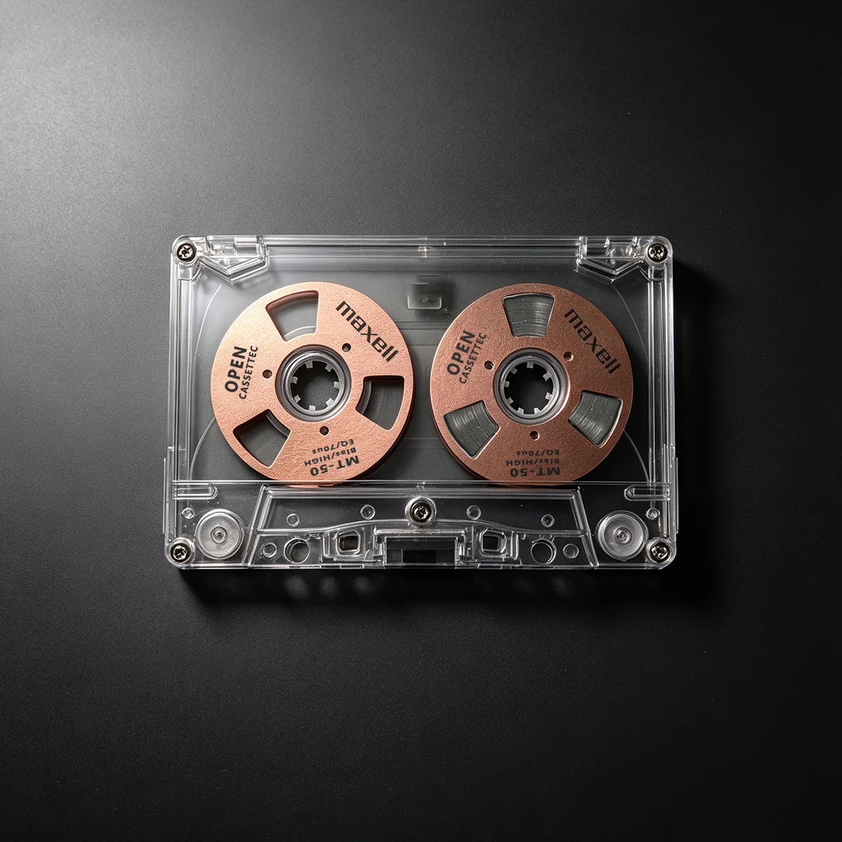 For Maxell C50 Retro Style Blank Tape Cassette Reel to Reel Double Sided Open Cassette with Metal Reels for Audio Recording For Maxell C50 Retro Style Blank Tape Cassette Reel to Reel Double Sided Open Cassette with Metal Reels for Audio Recording