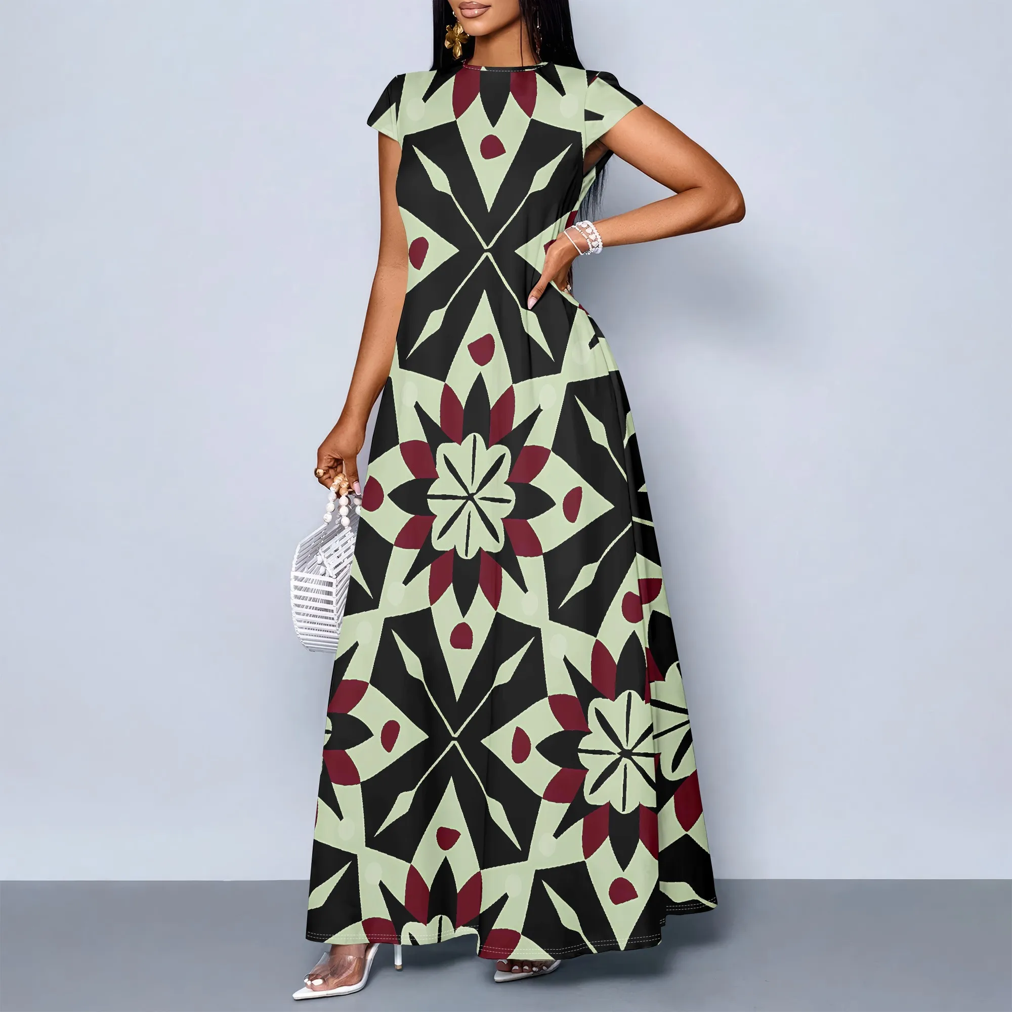 Women's Short Sleeved Pocket Dress, New Fashionable Printed Dress, Retro Gentle Style Outfit
Women's Short Sleeved Pocket Dress, New Fashionable Printed Dress, Retro Gentle Style Outfit