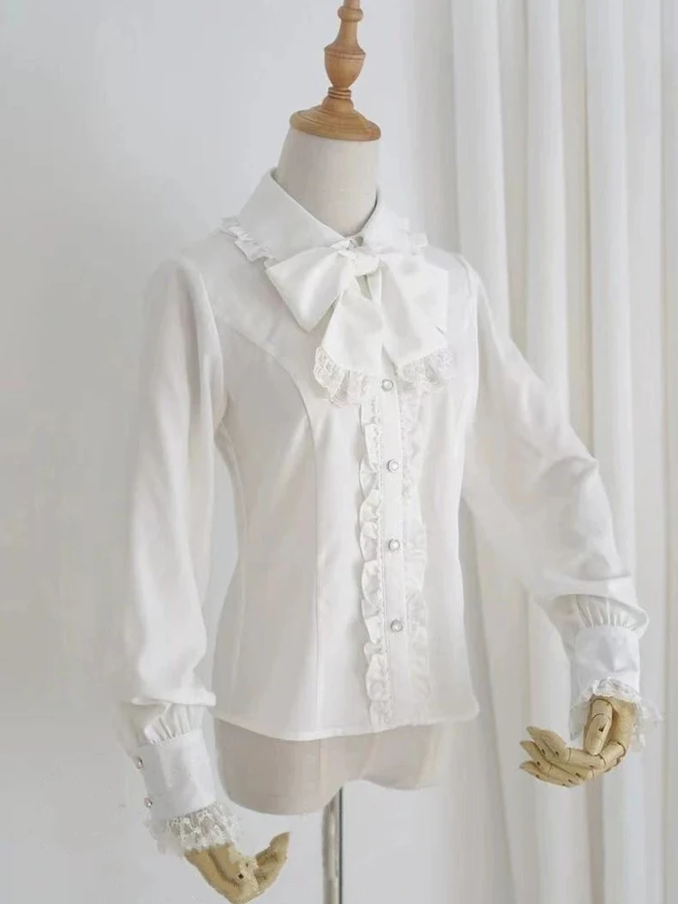 Zadily 2025 Summer Long Sleeve Lolita Style Women Whiter Shirt Victorian Bow Tie Button Up Lace Blouse Female Clothing Tops
Zadily 2025 Summer Long Sleeve Lolita Style Women Whiter Shirt Victorian Bow Tie Button Up Lace Blouse Female Clothing Tops
