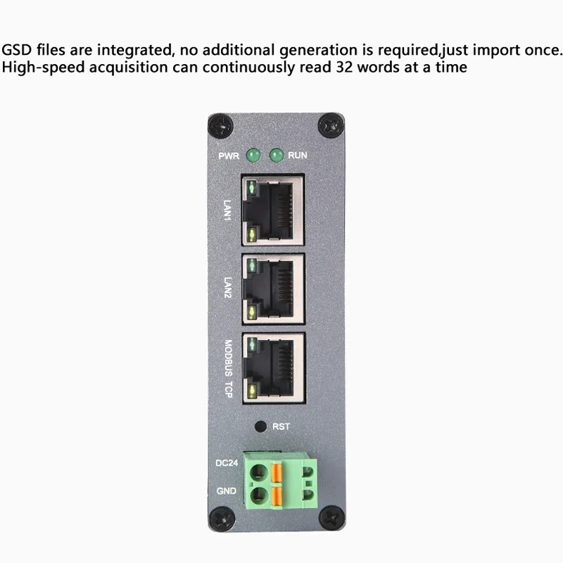 Profinet to Modbus TCP master-slave gateway PN communication protocol converter bus module GSD
Profinet to Modbus TCP master-slave gateway PN communication protocol converter bus module GSD