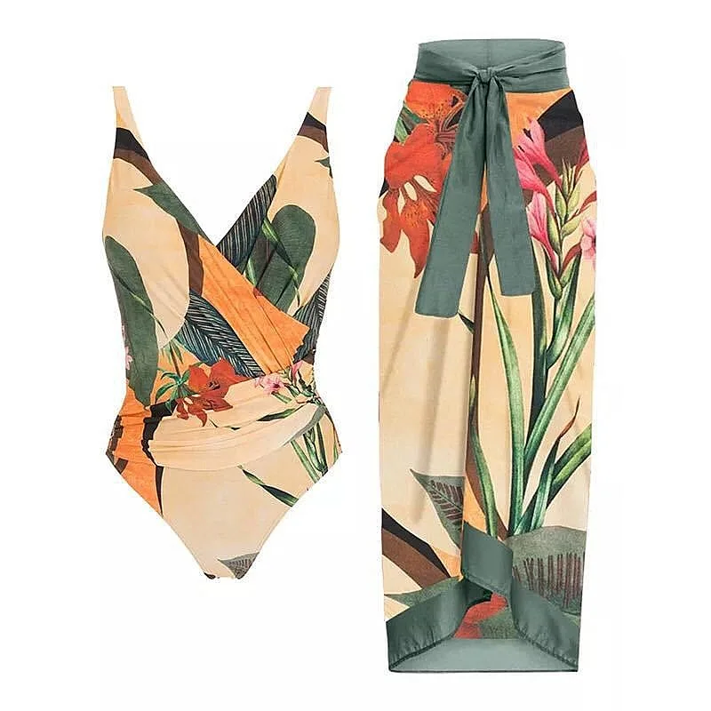 2026 Tie Side Three Piece Bikini Set With Sarong Cover Up Padded Swimwear For Women Beach Bathing Suit
2026 Tie Side Three Piece Bikini Set With Sarong Cover Up Padded Swimwear For Women Beach Bathing Suit