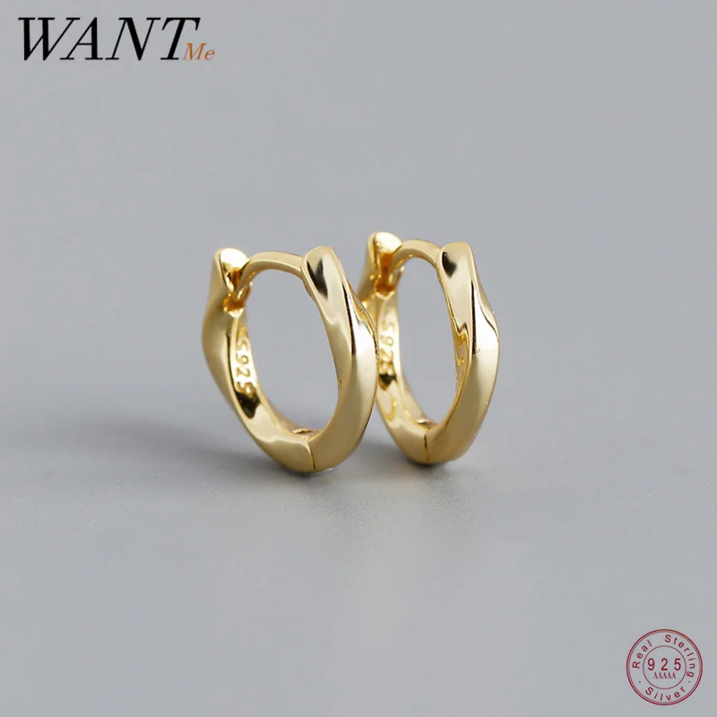 WANTME 925 Sterling Silver Fashion Minimalist Twist Huggies Ear Buckle for Women Classic Chic Brand Earring Piercing Jewelry
WANTME 925 Sterling Silver Fashion Minimalist Twist Huggies Ear Buckle for Women Classic Chic Brand Earring Piercing Jewelry
