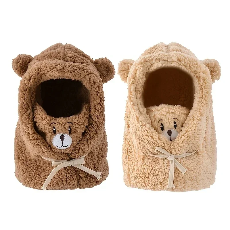 Warm 3-in-1 Knitted Hat Winter Cycling Windproof and Warm One Piece Plush Hat Cute Bear Ear Protection Mask Scarf Warm Hat
Warm 3-in-1 Knitted Hat Winter Cycling Windproof and Warm One Piece Plush Hat Cute Bear Ear Protection Mask Scarf Warm Hat