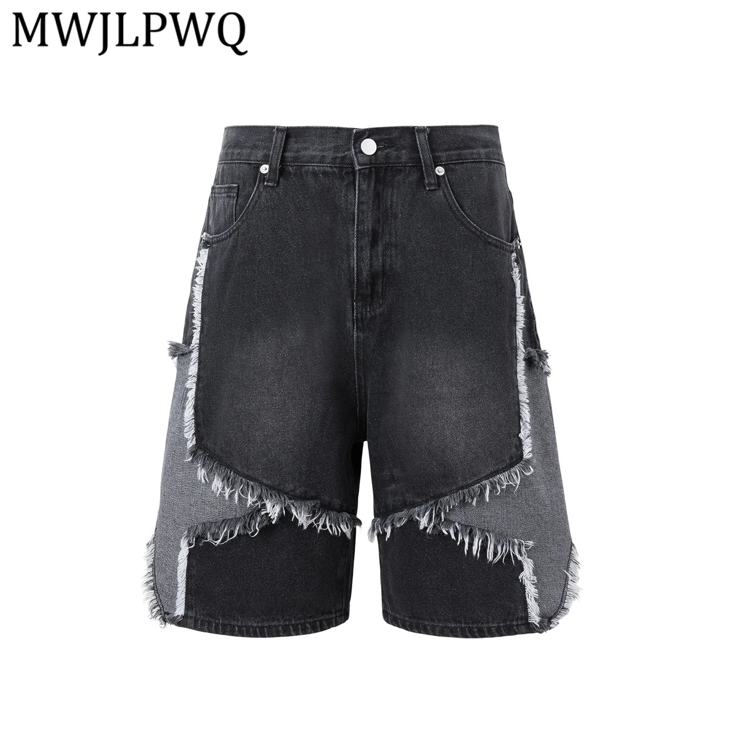 MWJLPWQ 2026 Летние джинсовые шорты в стиле пэчворк, мужские, американский уличный стиль, с необработанным краем, свободные, прямые, унисекс, модные, 13751
MWJLPWQ 2026 Летние джинсовые шорты в стиле пэчворк, мужские, американский уличный стиль, с необработанным краем, свободные, прямые, унисекс, модные, 13751