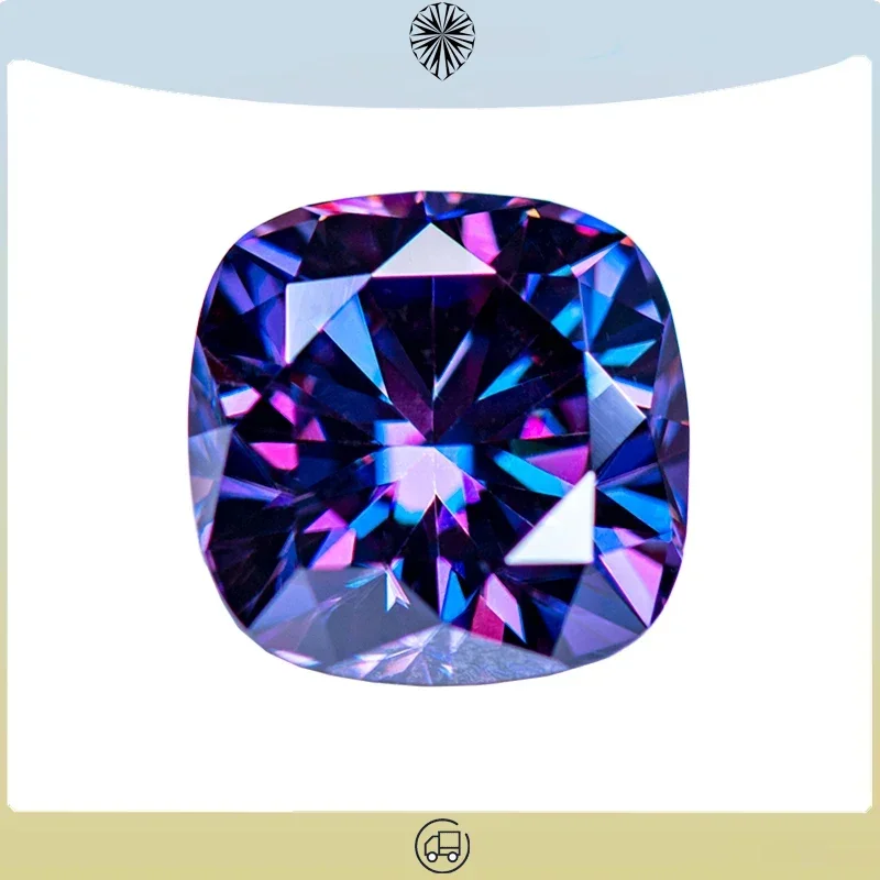 Moissanite Stone Cushion Cut Imperial Purple Color Lab Grow Diamond DIY Ring Necklace Earrings Main Materials with GRA Report
Moissanite Stone Cushion Cut Imperial Purple Color Lab Grow Diamond DIY Ring Necklace Earrings Main Materials with GRA Report