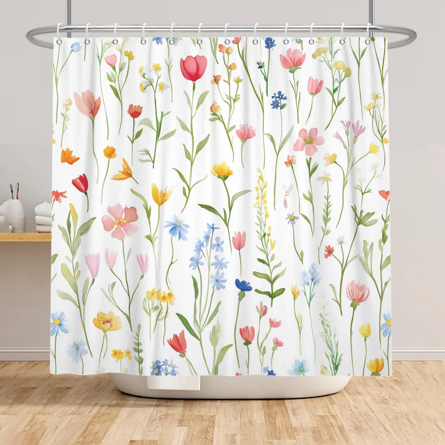 Fresh Plants Theme Bathroom Shower Curtain Watercolor Flowers Green Leaves Waterproof Boho Bathtub Bathroom Curtain With Hooks
Fresh Plants Theme Bathroom Shower Curtain Watercolor Flowers Green Leaves Waterproof Boho Bathtub Bathroom Curtain With Hooks
