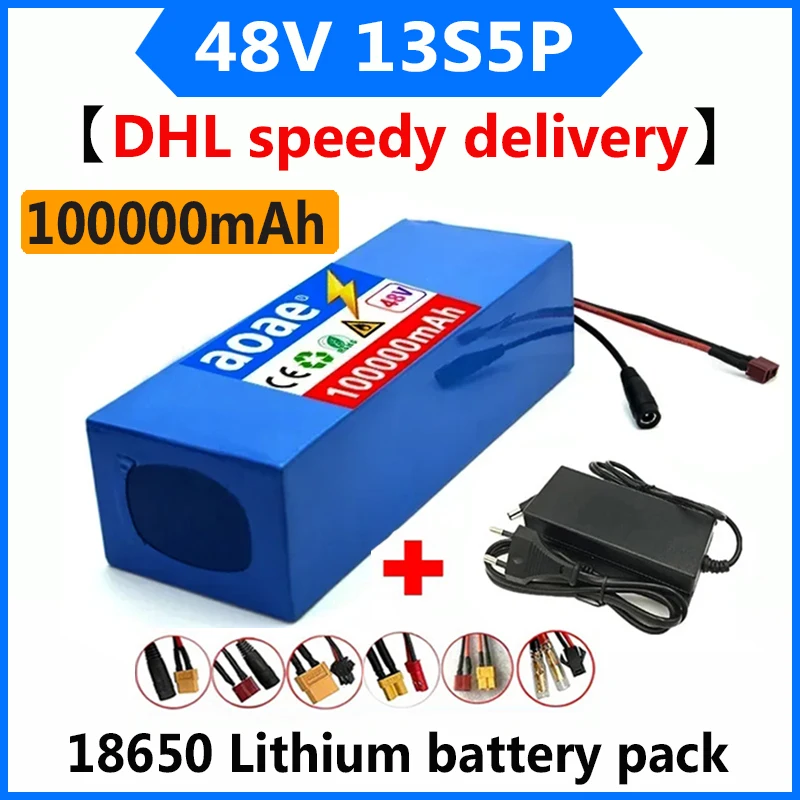 Original 48V 13S5P 18650 Lithium Battery Pack 100Ah Suitable for electric scooters, mountain bikes 250-1000W+charger
Original 48V 13S5P 18650 Lithium Battery Pack 100Ah Suitable for electric scooters, mountain bikes 250-1000W+charger