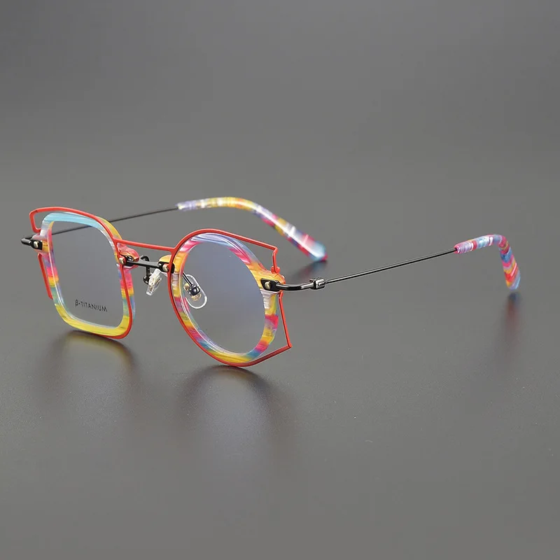 Japan Style Round Square Eyeglasses Frames Handmade Multicolor Men and Ladies Personalized Titanium Arms Glasses with Case
Japan Style Round Square Eyeglasses Frames Handmade Multicolor Men and Ladies Personalized Titanium Arms Glasses with Case