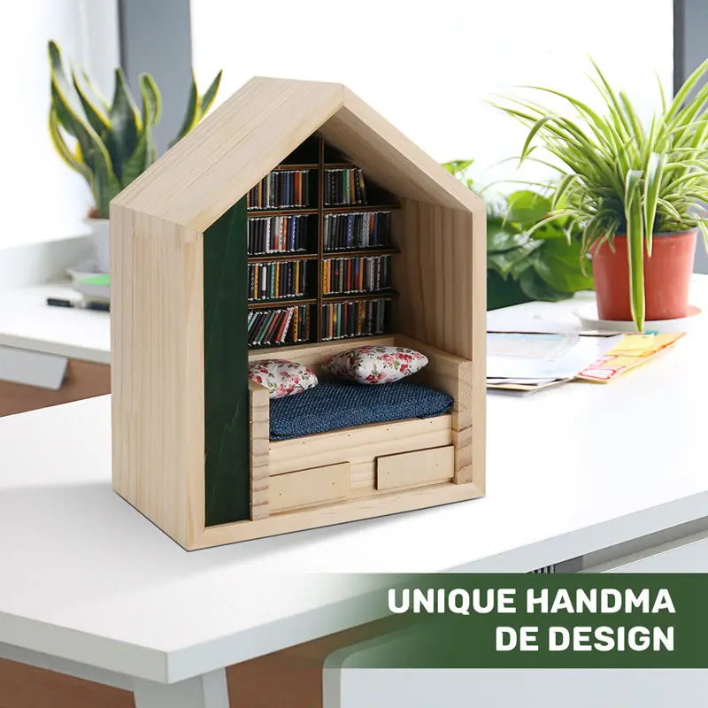 200 Books Tiny Library Anti-Anxiety Bookshelf Wooden Miniature Ornament Stress Relief Shake Away Your Anxiety Gifts
200 Books Tiny Library Anti-Anxiety Bookshelf Wooden Miniature Ornament Stress Relief Shake Away Your Anxiety Gifts