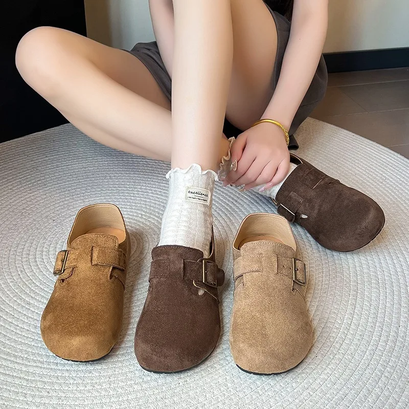 Women's Spring Autumn New Style Increased Height Shoes Deep Mouth Belt Buckle Casual Loafers Fashionable Flat Women Single Shoes
Women's Spring Autumn New Style Increased Height Shoes Deep Mouth Belt Buckle Casual Loafers Fashionable Flat Women Single Shoes