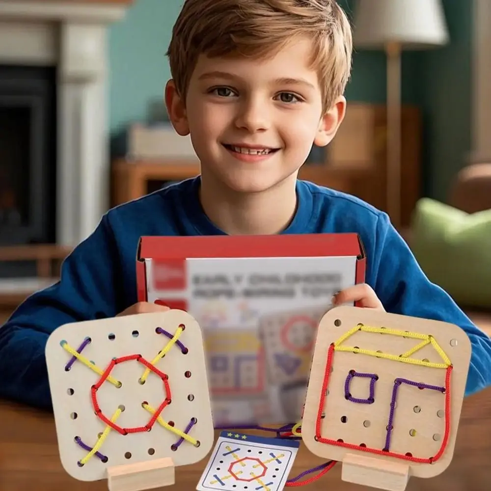 Деревянная веревочная доска Монтессори для творчества, обучение мышлению, раннее обучение, графическое обучение с 15 карточками, взаимодействие
Деревянная веревочная доска Монтессори для творчества, обучение мышлению, раннее обучение, графическое обучение с 15 карточками, взаимодействие