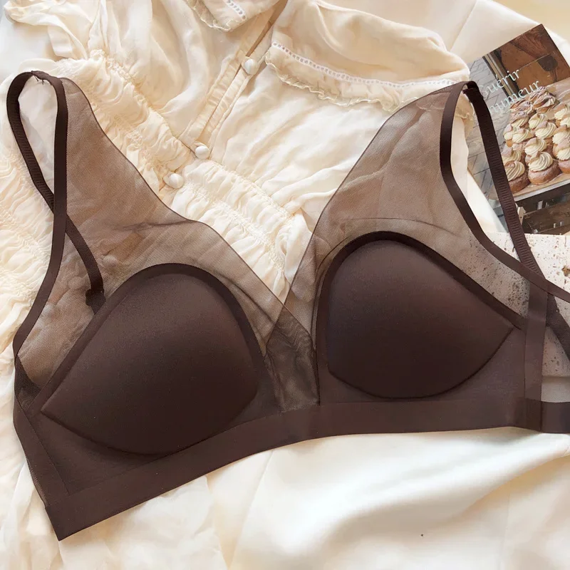 Сексуальное сетчатое нижнее белье без маркировки, мягкий поддерживающий бюстгальтер без стального кольца, тонкое нижнее белье с поддержкой сверху
Сексуальное сетчатое нижнее белье без маркировки, мягкий поддерживающий бюстгальтер без стального кольца, тонкое нижнее белье с поддержкой сверху