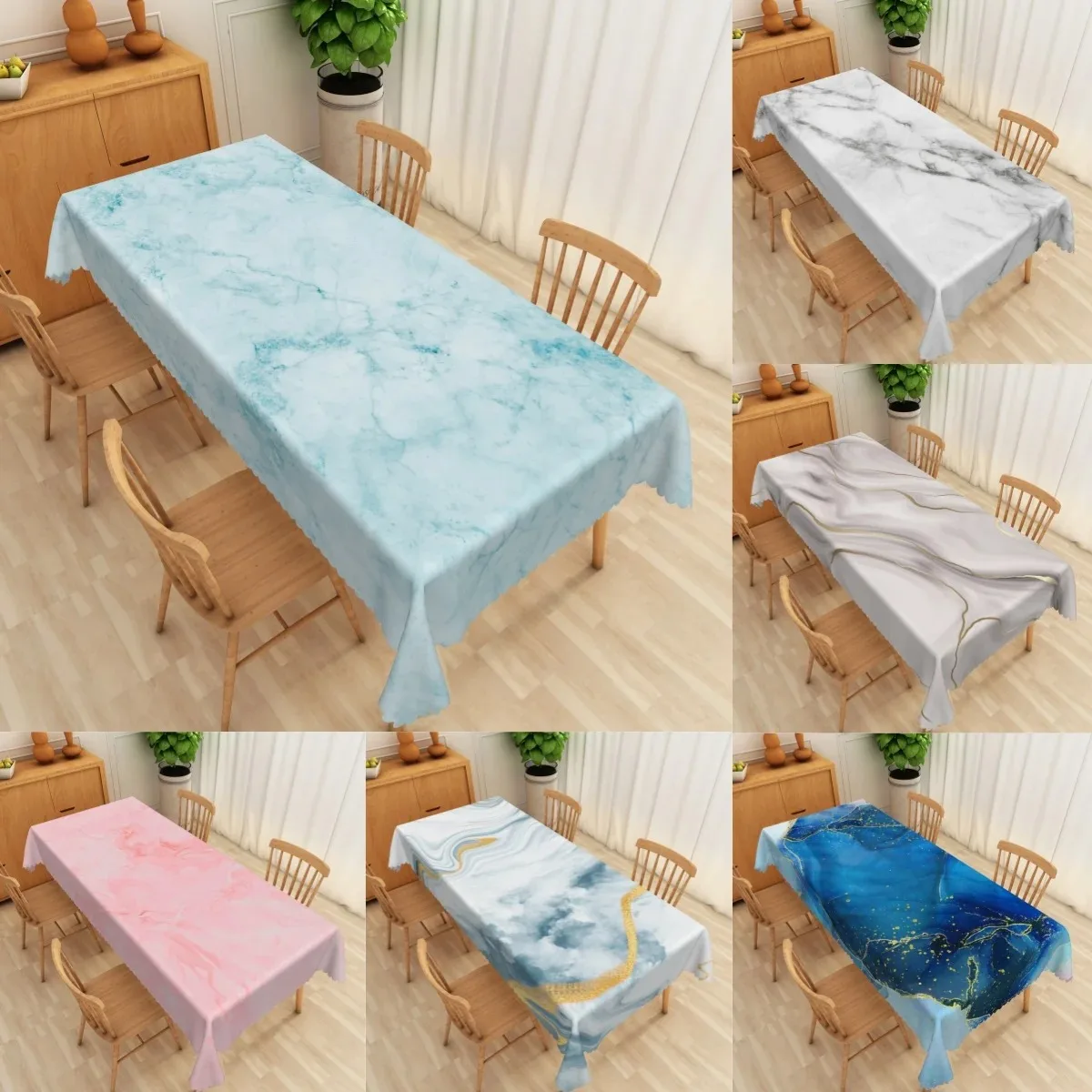 Modern Marble Print Waterproof Polyester Tablecloth Abstract Fluid Art Table Cover for Kitchen Dining Room Decor 2D Flat Printed
Modern Marble Print Waterproof Polyester Tablecloth Abstract Fluid Art Table Cover for Kitchen Dining Room Decor 2D Flat Printed