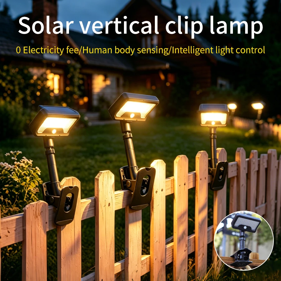 Solar LED Clip Light Outdoor Motion Sensor 92LEDs IP65 Waterproof 360° Rotatable Garden Fence Lamp USB Rechargeable Camping
Solar LED Clip Light Outdoor Motion Sensor 92LEDs IP65 Waterproof 360° Rotatable Garden Fence Lamp USB Rechargeable Camping