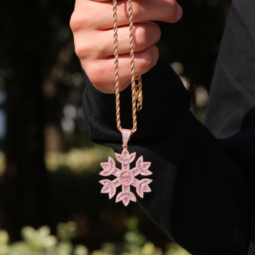 Snowflake Pendant Baguetter AAA Zircon Bling Full Iced Out Necklace Rock Hip Hop Punk Style Jewelry Gift Bling
Snowflake Pendant Baguetter AAA Zircon Bling Full Iced Out Necklace Rock Hip Hop Punk Style Jewelry Gift Bling