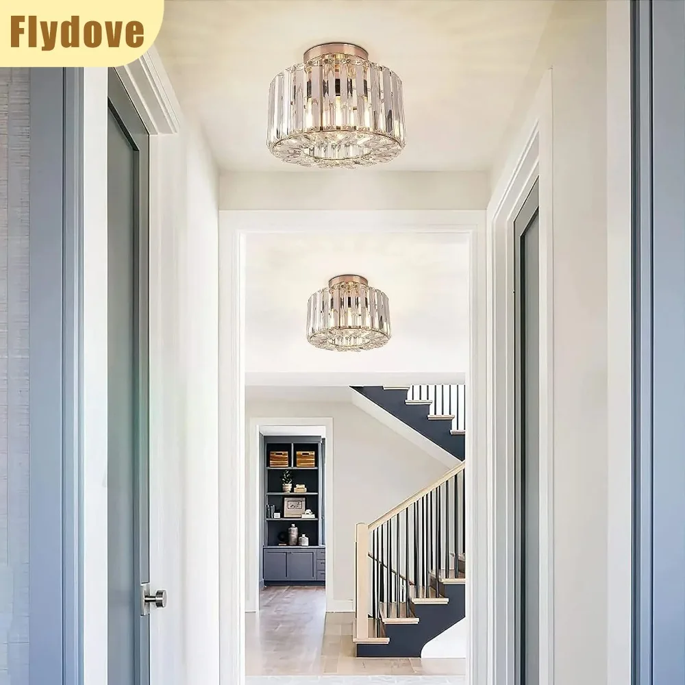 French Modern Embedded Crystal Chandelier LED Hotel Bedroom Corridor Entrance Ceiling Decorative Lighting Fixture E27 Gold Black
French Modern Embedded Crystal Chandelier LED Hotel Bedroom Corridor Entrance Ceiling Decorative Lighting Fixture E27 Gold Black