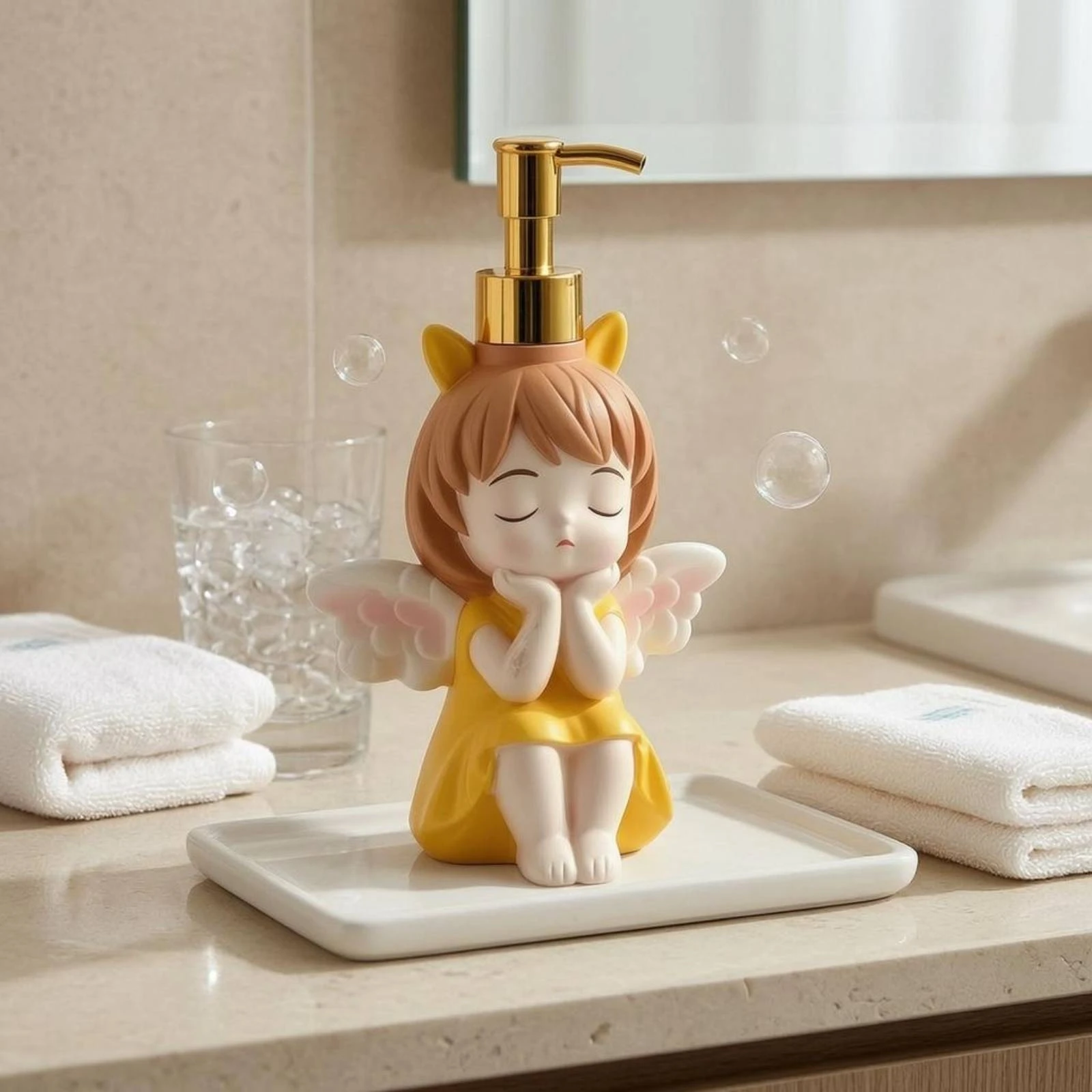 Angel Dispenser Bottle ABS Pump Soap Bottle Lotion Dispenser Washbasin
Angel Dispenser Bottle ABS Pump Soap Bottle Lotion Dispenser Washbasin