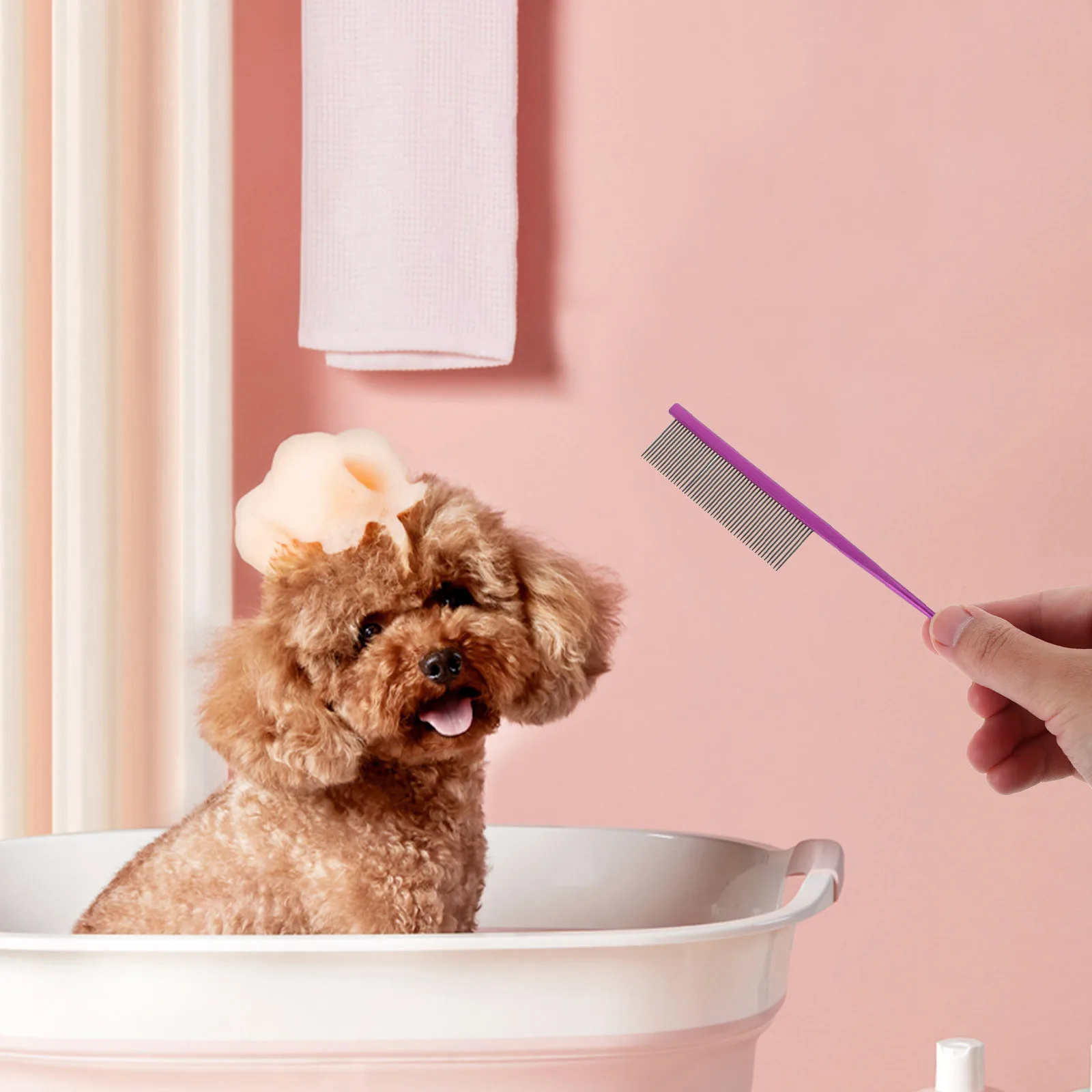 Pet Grooming Stainless Steel Fine Teeth For Dogs Cats Long Short Hair Detangling Metal Dog Comb Shedding Removal Pin Tail
Pet Grooming Stainless Steel Fine Teeth For Dogs Cats Long Short Hair Detangling Metal Dog Comb Shedding Removal Pin Tail