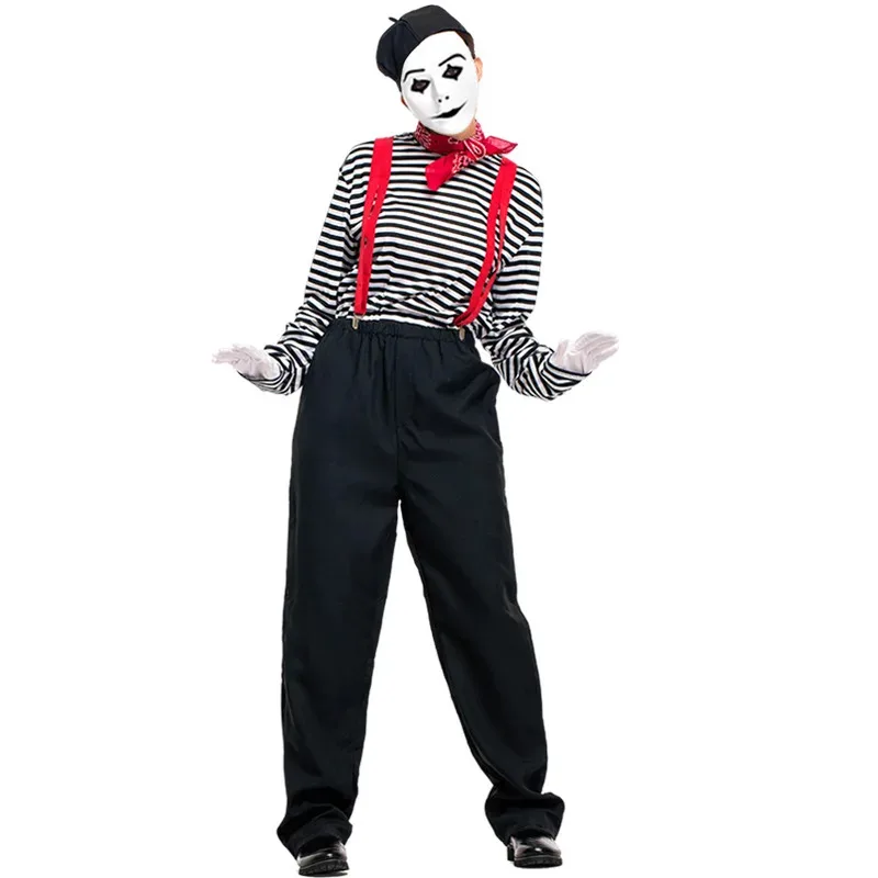 qq38Halloween Unisex Mime Artist for Women Men Black White Silent Actor Suit Outfit Clown Cosplay Costumes Funny Costume
qq38Halloween Unisex Mime Artist for Women Men Black White Silent Actor Suit Outfit Clown Cosplay Costumes Funny Costume