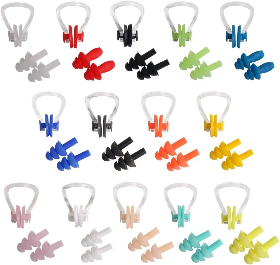 Silicone Nose Clips Swimming Earplugs Set for Adults Kids, Waterproof Ear Nose Protector with 14 Pairs
Silicone Nose Clips Swimming Earplugs Set for Adults Kids, Waterproof Ear Nose Protector with 14 Pairs