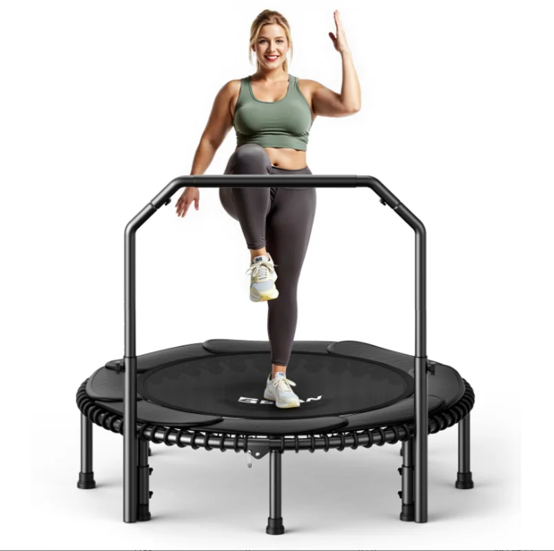 BCAN 450 LBS 40 Inch Mini Trampoline with Adjustable Handlebar, Quiet Bungee Rebounder for Adults, Indoor Outdoor Home Fitness
BCAN 450 LBS 40 Inch Mini Trampoline with Adjustable Handlebar, Quiet Bungee Rebounder for Adults, Indoor Outdoor Home Fitness
