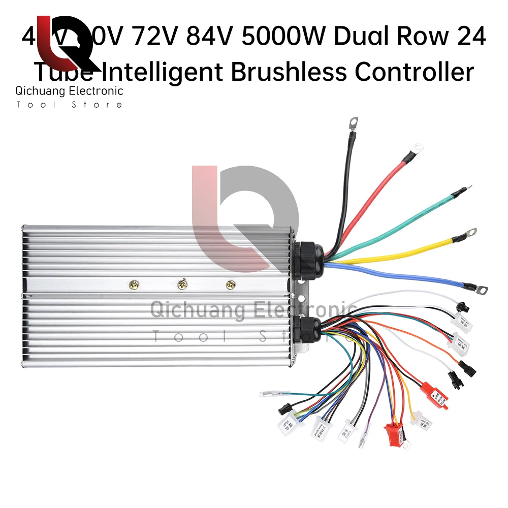 48V 60V 72V 84V 5000W Brushless Controller 80-100A 24 Tube for BLDC Motor/electric bike/ebike/tricycle/motorcycle
48V 60V 72V 84V 5000W Brushless Controller 80-100A 24 Tube for BLDC Motor/electric bike/ebike/tricycle/motorcycle
