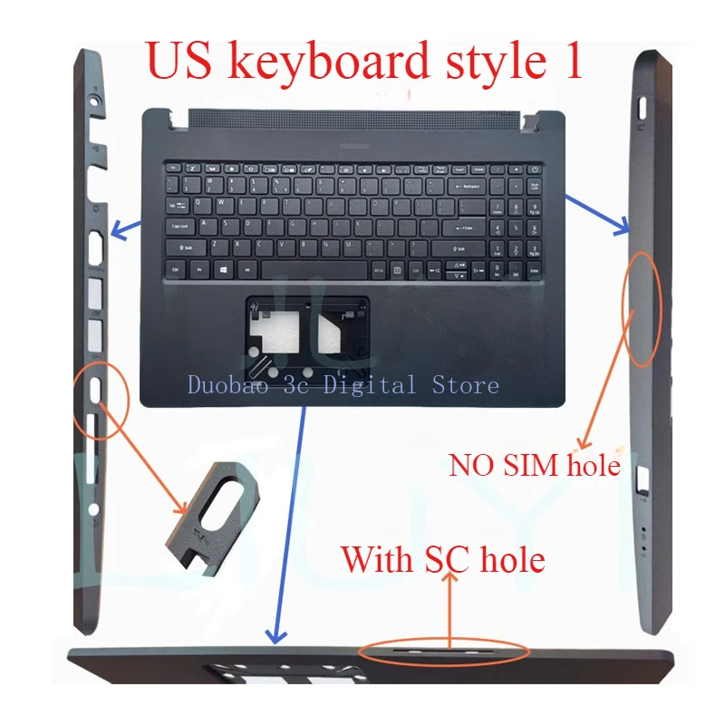 Laptop Cover New For Acer ACER P50 P215-52 N19Q8 Palm Pad Keyboard with Black Casing and US Host Top Cover Keyboard
Laptop Cover New For Acer ACER P50 P215-52 N19Q8 Palm Pad Keyboard with Black Casing and US Host Top Cover Keyboard