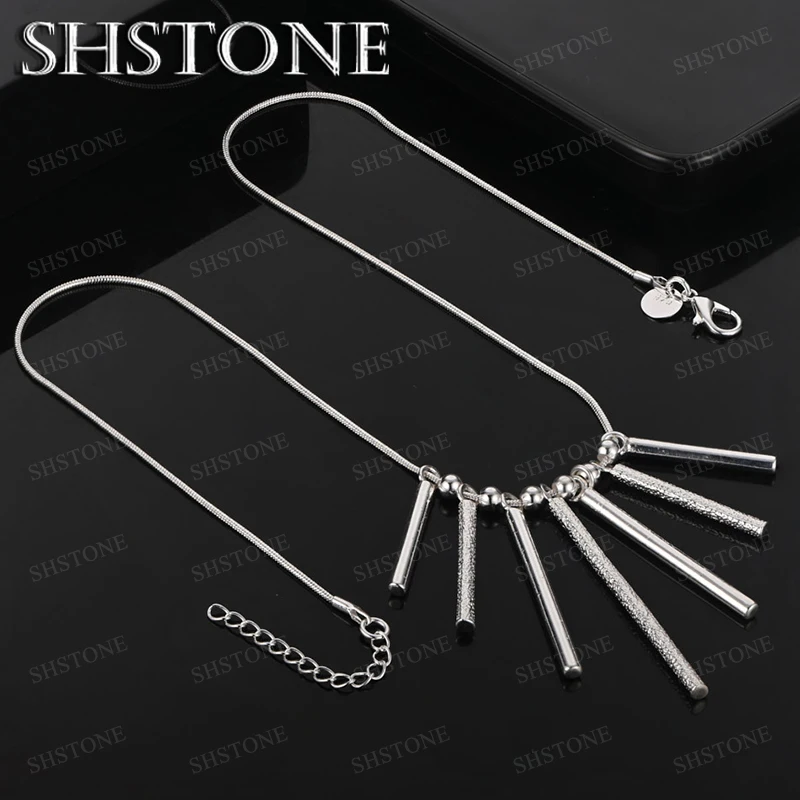 Cylindrical Pendant 925 Sterling Silver Necklace Women Party Wedding Jewelry Birthday Party Men Fashion Trend Accessories
Cylindrical Pendant 925 Sterling Silver Necklace Women Party Wedding Jewelry Birthday Party Men Fashion Trend Accessories