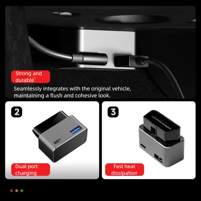 EVSTUDIO OBD Dual-Plug 18W Fast Charger for Tesla Model S/X/3/Y Juniper Quick Charging in-car Hidden Charger Car Accessories
EVSTUDIO OBD Dual-Plug 18W Fast Charger for Tesla Model S/X/3/Y Juniper Quick Charging in-car Hidden Charger Car Accessories