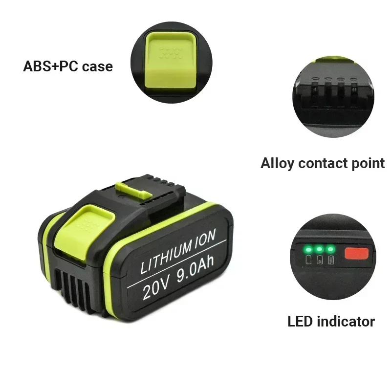 18000mAh Replacement Worx 20V Max Li-Ion Battery WA3551 WA3551.1 WA3553 WA3641 WX373 WX390 Rechargeable Battery Tool
18000mAh Replacement Worx 20V Max Li-Ion Battery WA3551 WA3551.1 WA3553 WA3641 WX373 WX390 Rechargeable Battery Tool
